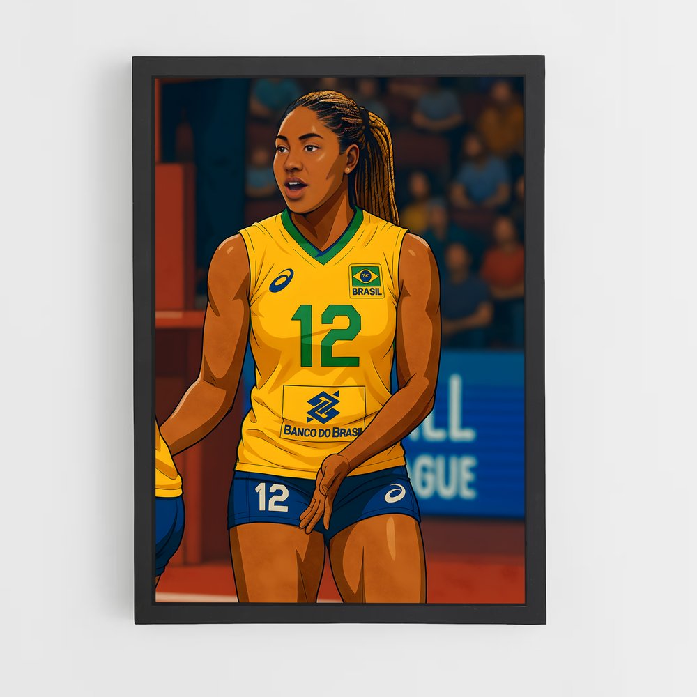 Poster Ana cristina souza – affiche Volleyball (vue 2)